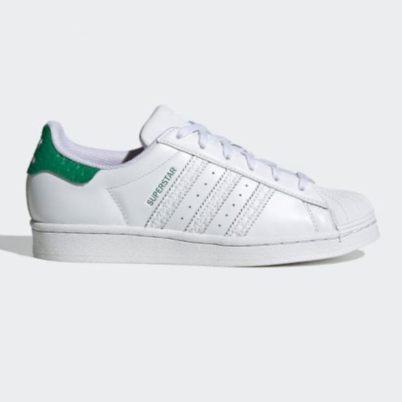 Adidas Superstar Originals Classic Shell-toe Cloud White Green Size 6 - Picture 1 of 15